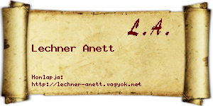Lechner Anett névjegykártya